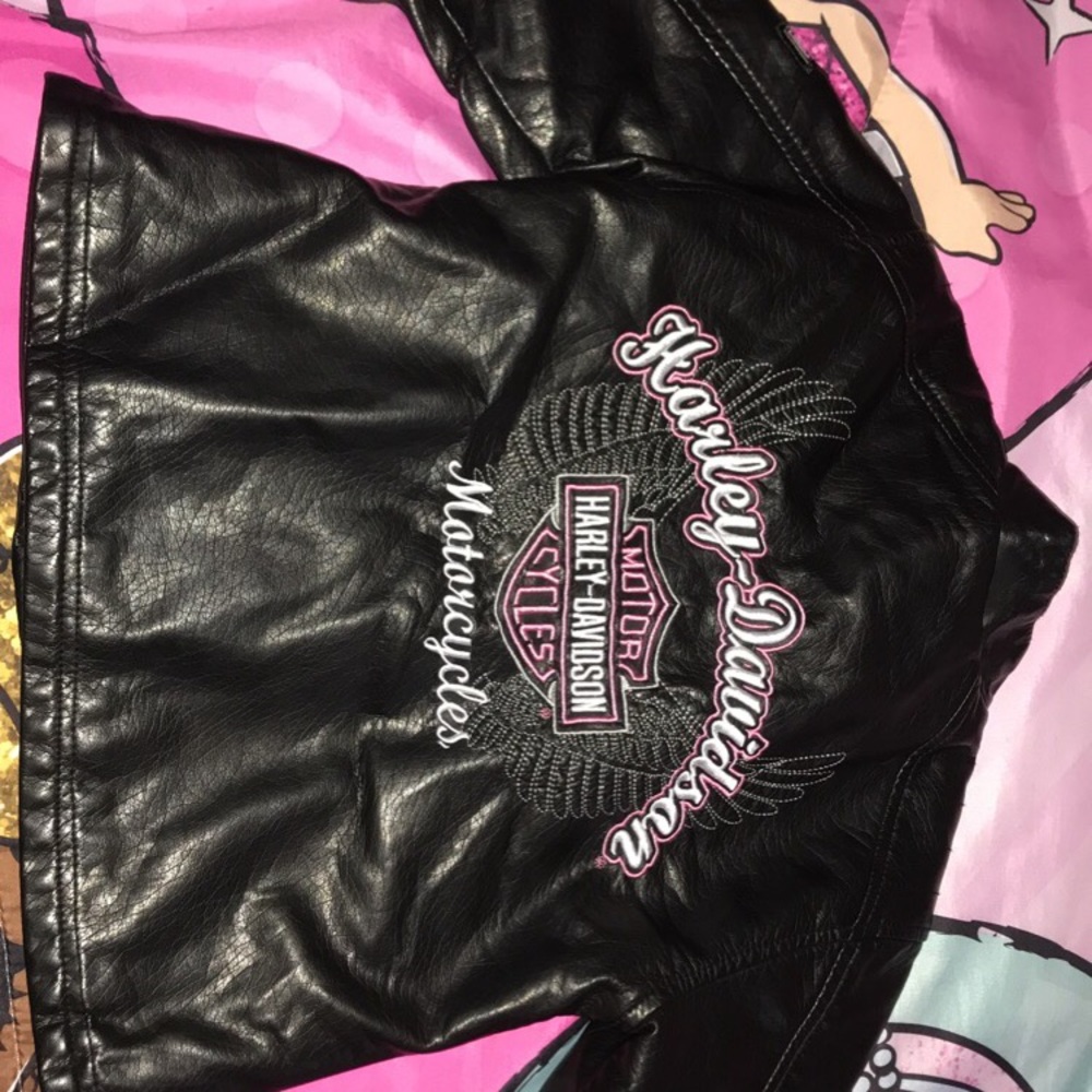 Harley-Davidson Girls' Faux Leather Biker Jacket